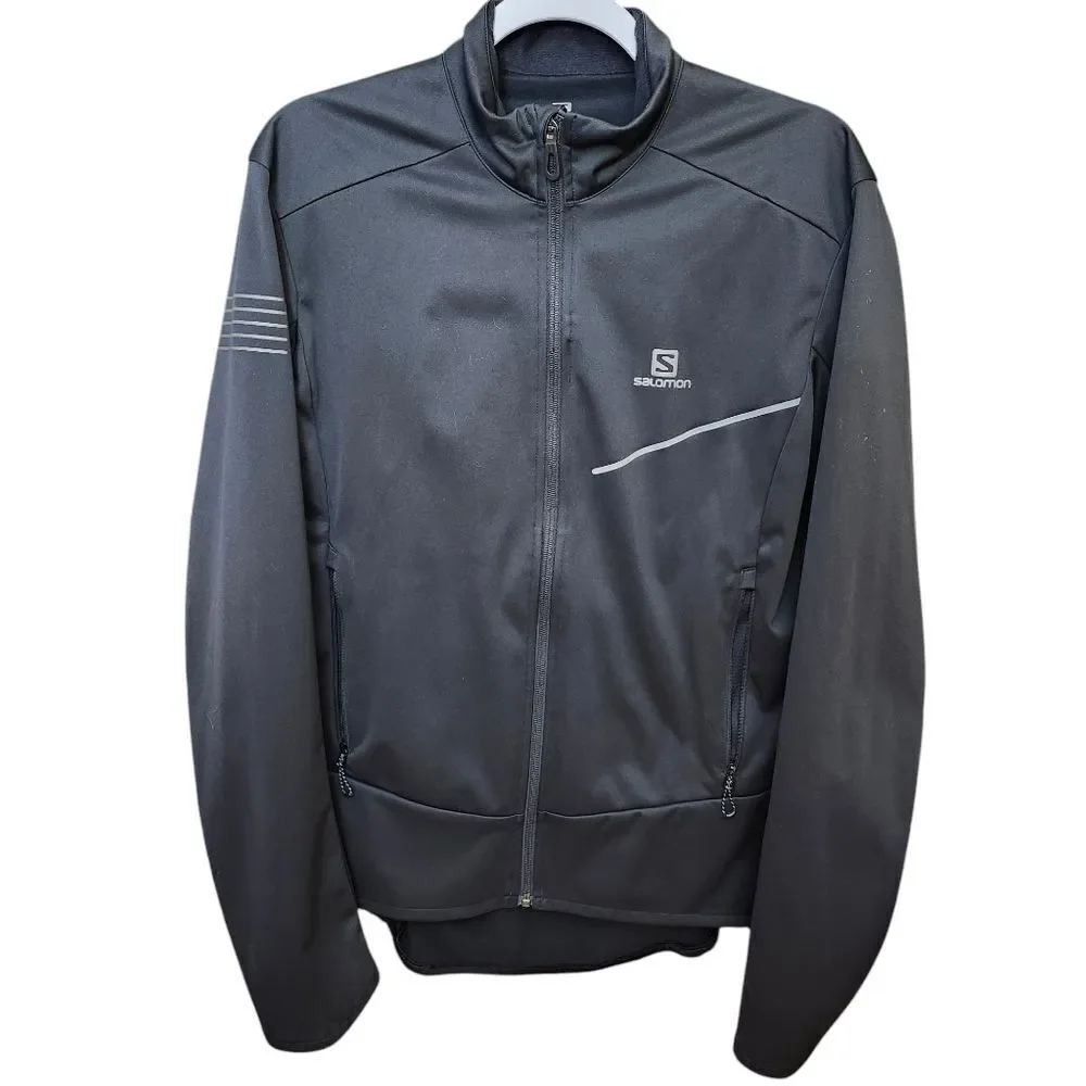 Solomon men's LG tall full-zip running walking biking fitted jacket‎